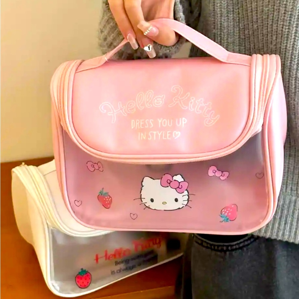 MINISO Cute Hello Kitty PVC Makeup Bag